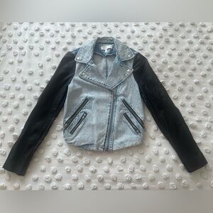 Finders Keepers Light Blue and Black Jean Jacket